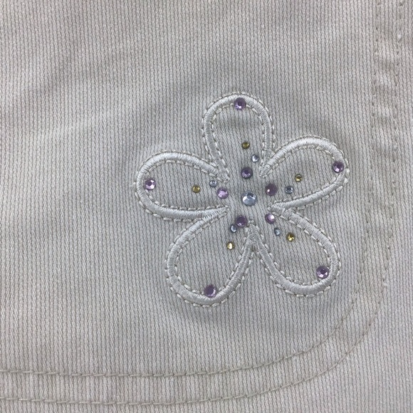 Y2 blu authentic Cream Ribbed Capri Pants, 11 - Picture 10 of 16